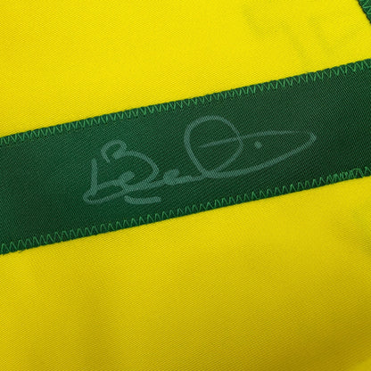 Autographed/Signed Bebeto Brazil Yellow Soccer Futbol Jersey Beckett BAS COA