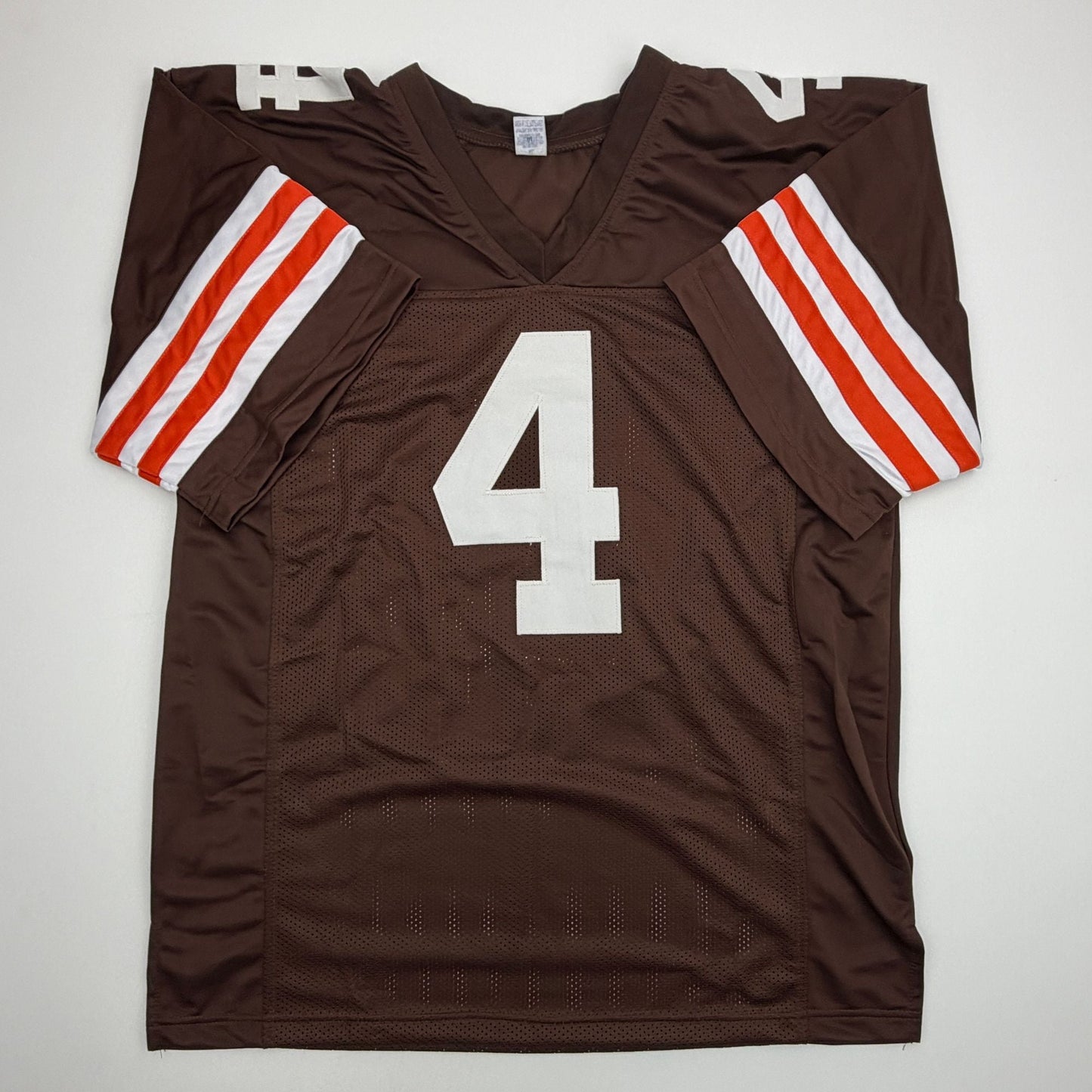 Autographed/Signed Deshaun Watson Cleveland Brown Football Jersey Beckett BAS COA