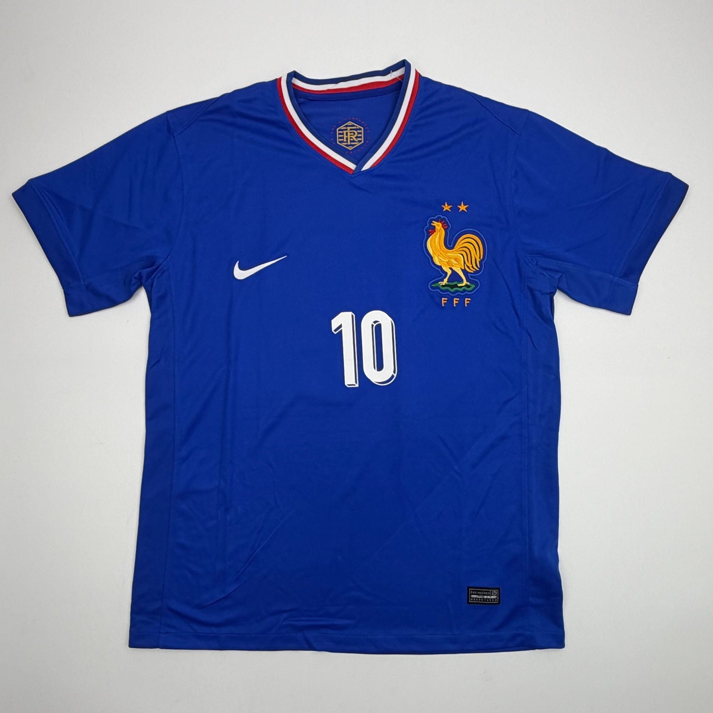 Autographed/Signed Kylian Mbappe France World Cup Blue Soccer Jersey Panini Authentic COA