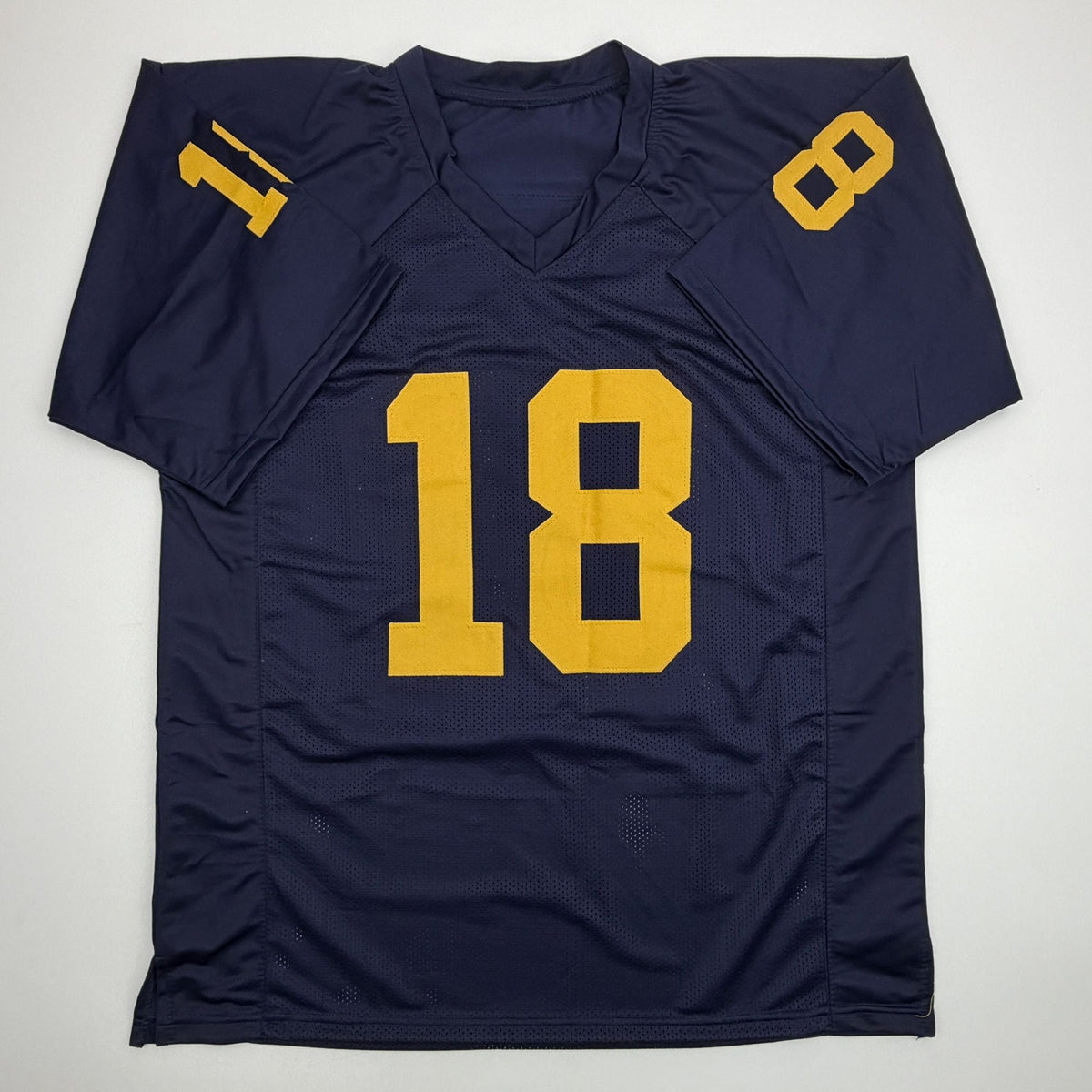 Autographed/Signed Colston Loveland Michigan Blue College Football Jersey JSA COA