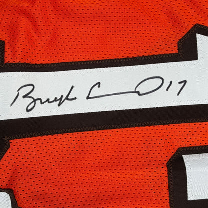 Autographed/Signed Braylon Edwards Cleveland Orange Football Jersey Beckett BAS COA
