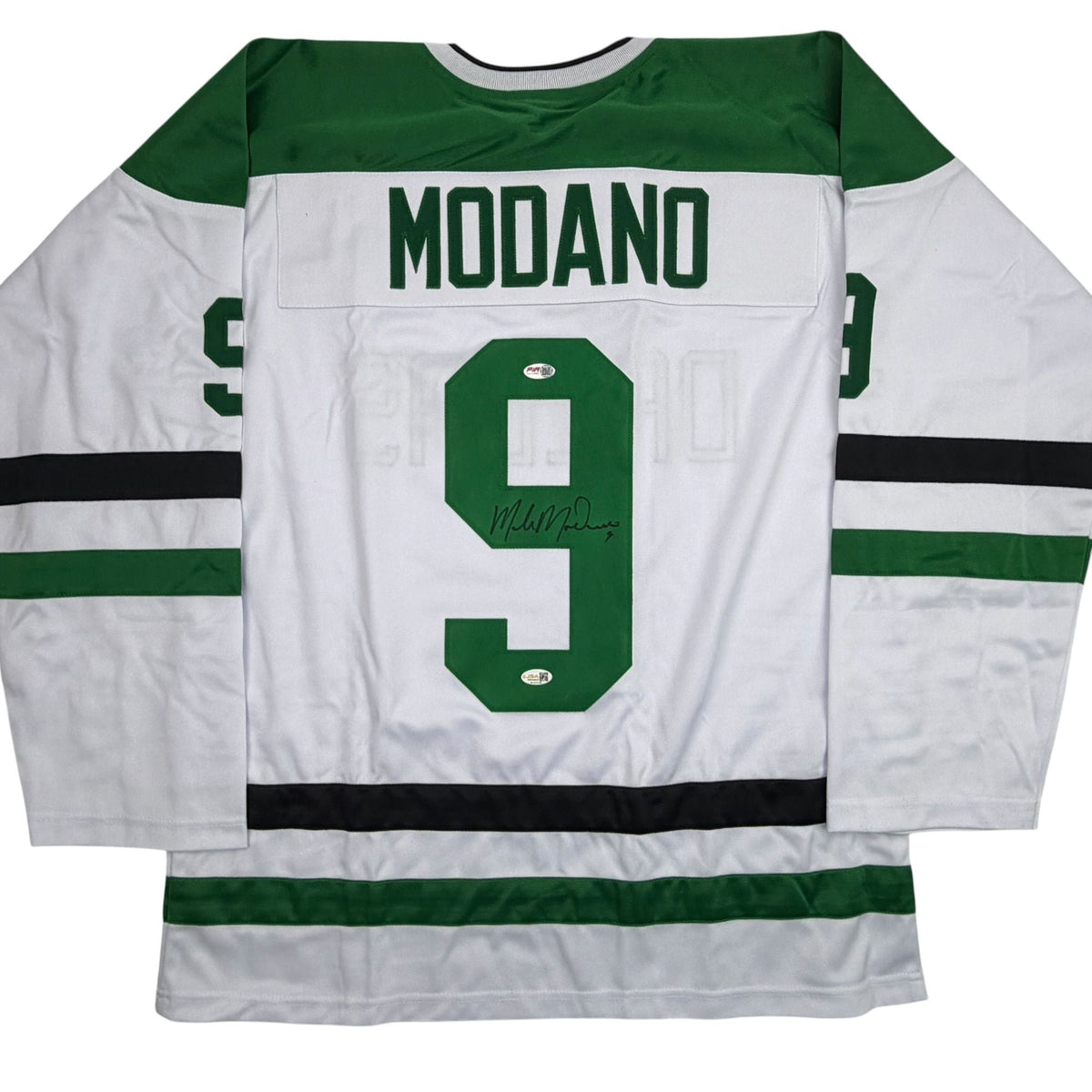 Autographed/Signed Mike Modano Dallas Modern White Hockey Jersey JSA COA