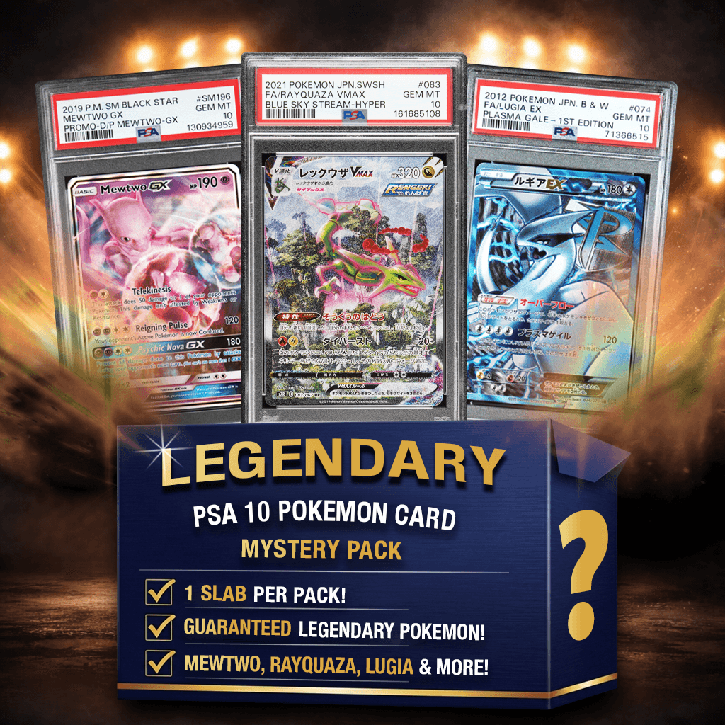 Legendary Pokemon PSA 10 Graded Card Mystery Pack Trading Card Game