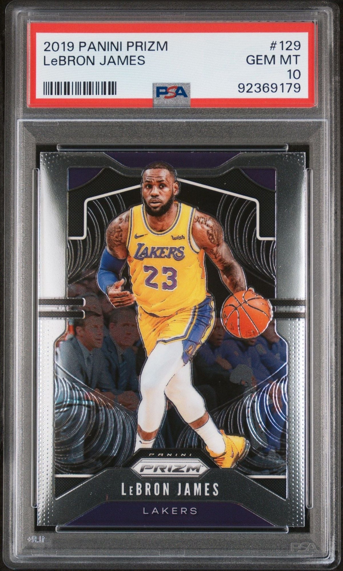 Graded 2019 Panini Prizm LeBron James #129 Basketball Card PSA 10 Gem Mint