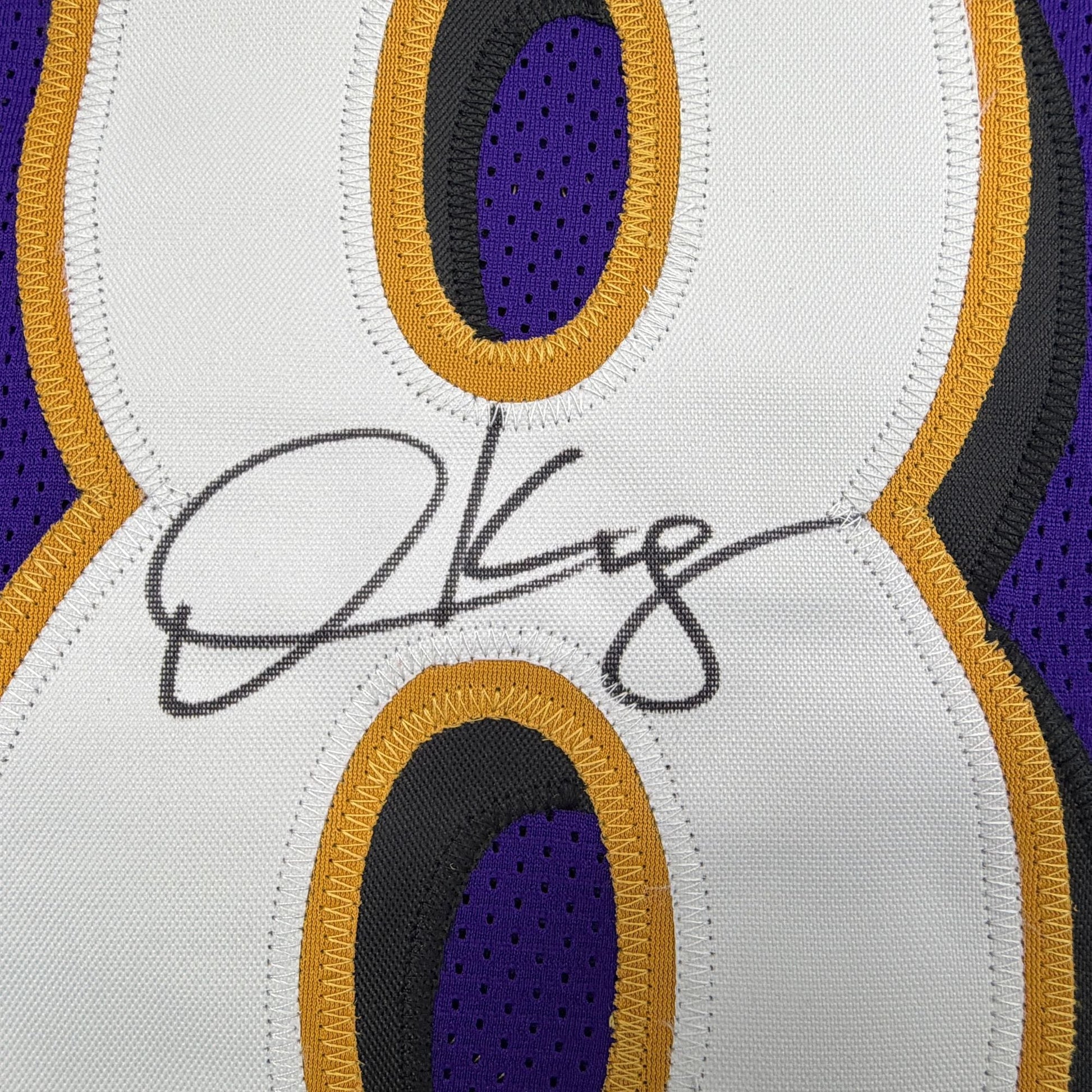 Autographed/Signed Derrick Mason Baltimore Purple Football Jersey Beckett BAS COA