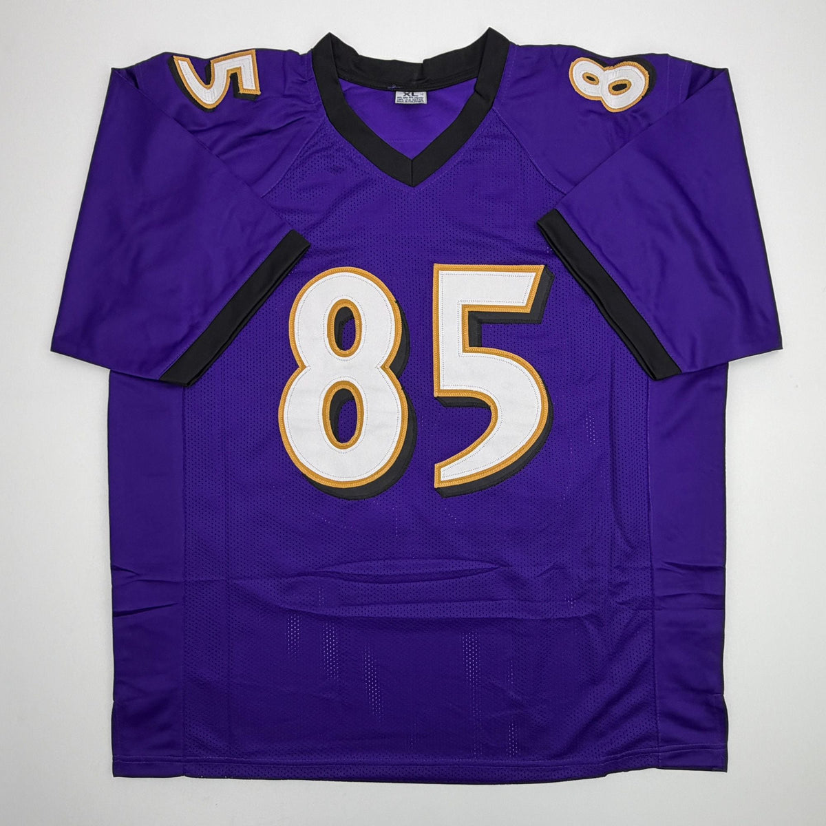 Autographed/Signed Derrick Mason Baltimore Purple Football Jersey Beckett BAS COA