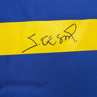Autographed/Signed Julio Cesar Brazil Blue Soccer Futbol Jersey Beckett BAS COA