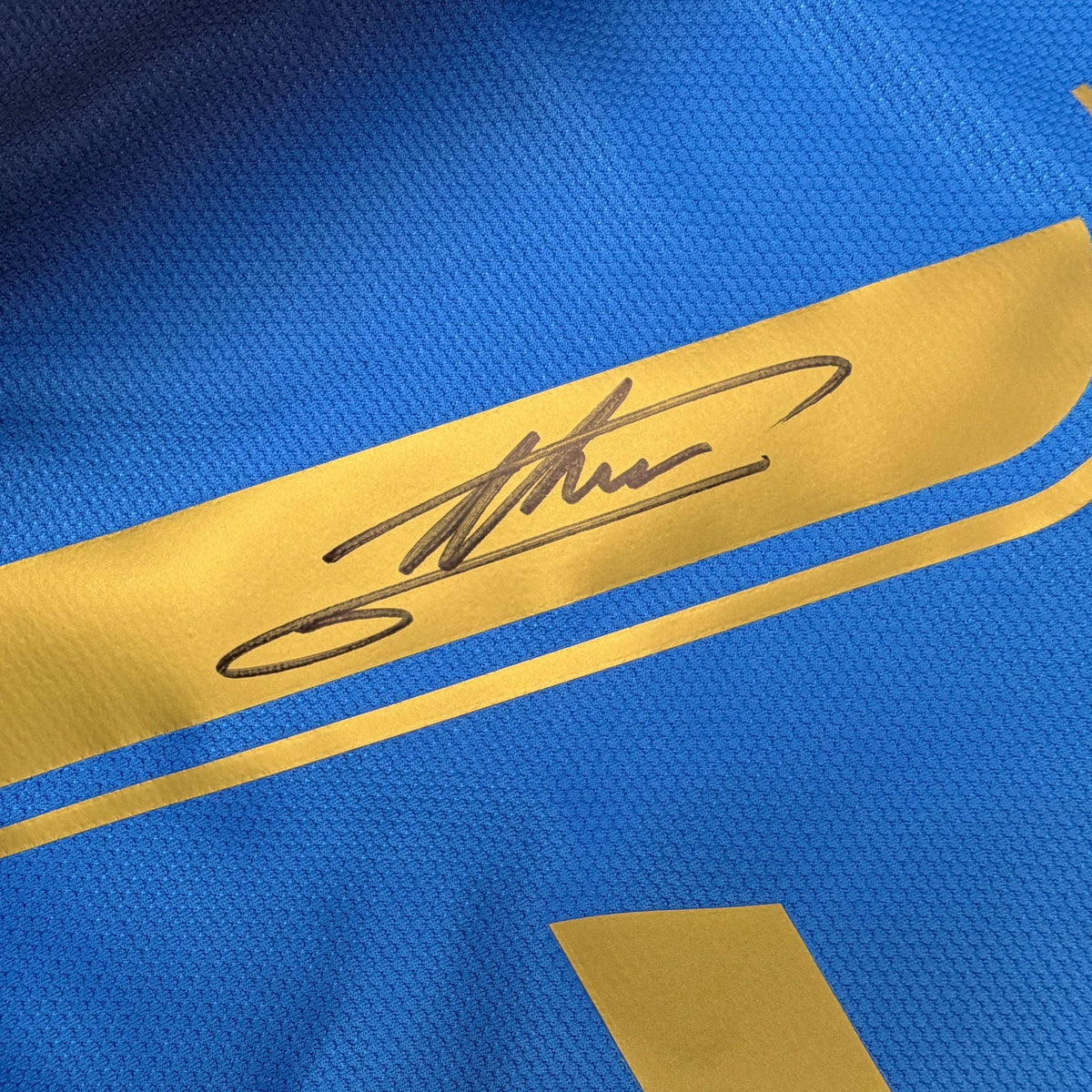 Autographed/Signed Alessandro Nesta Italy Blue Soccer Futbol Jersey Beckett BAS COA
