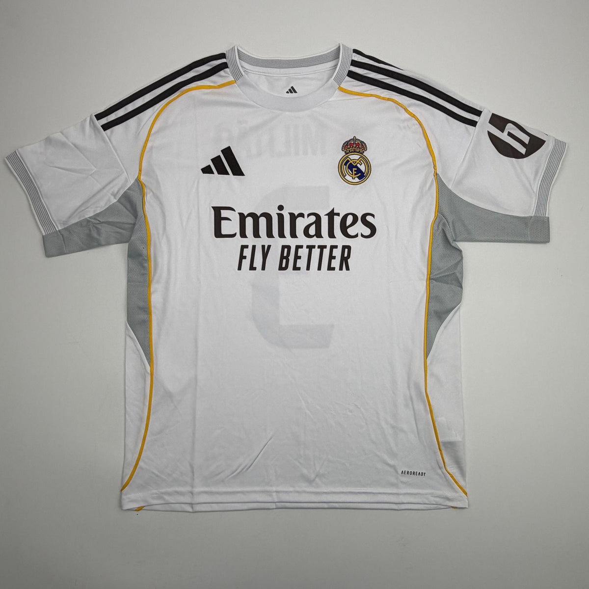Autographed/Signed Eder Militao Real Madrid White Soccer Futbol Jersey Beckett BAS COA