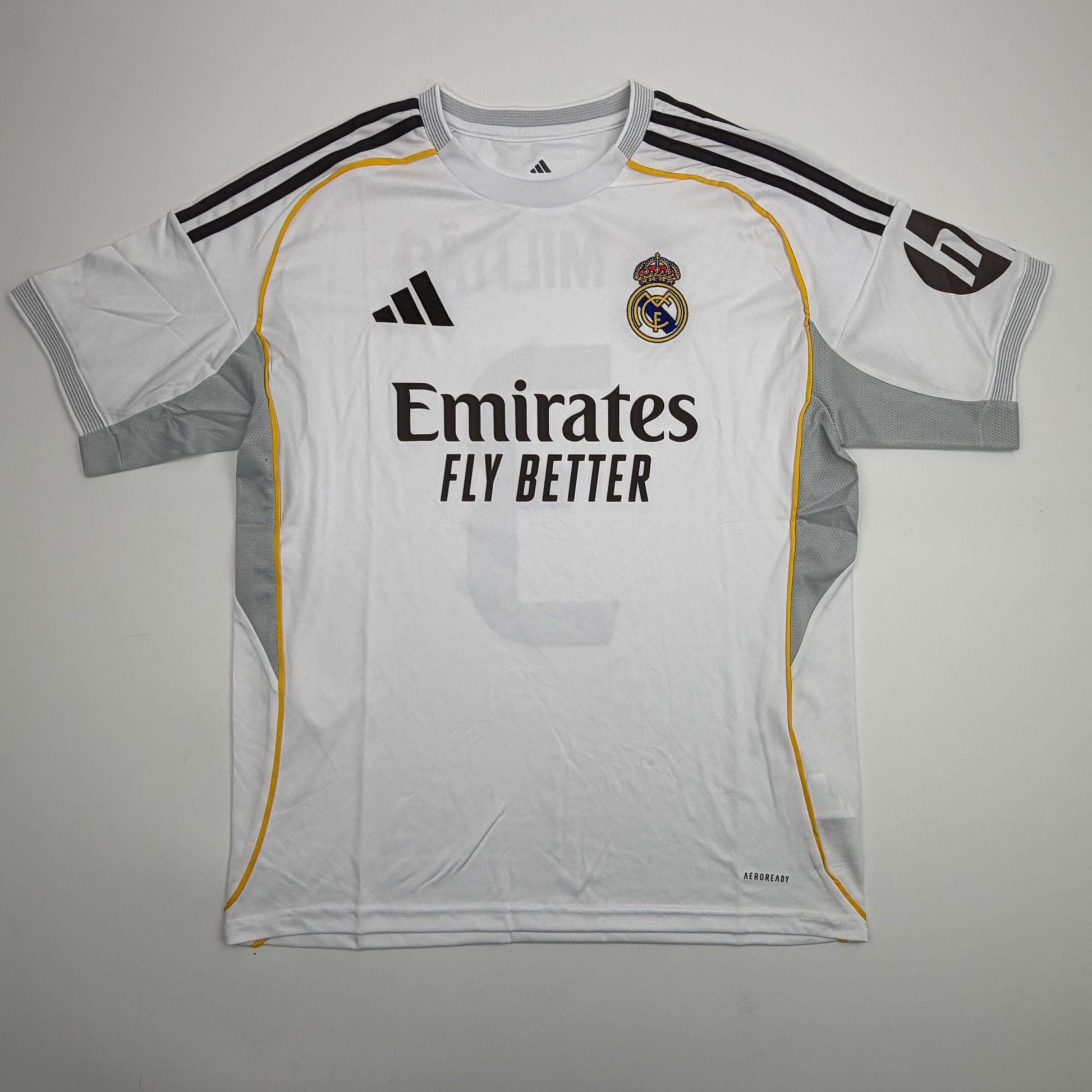 Autographed/Signed Eder Militao Real Madrid White Soccer Futbol Jersey Beckett BAS COA