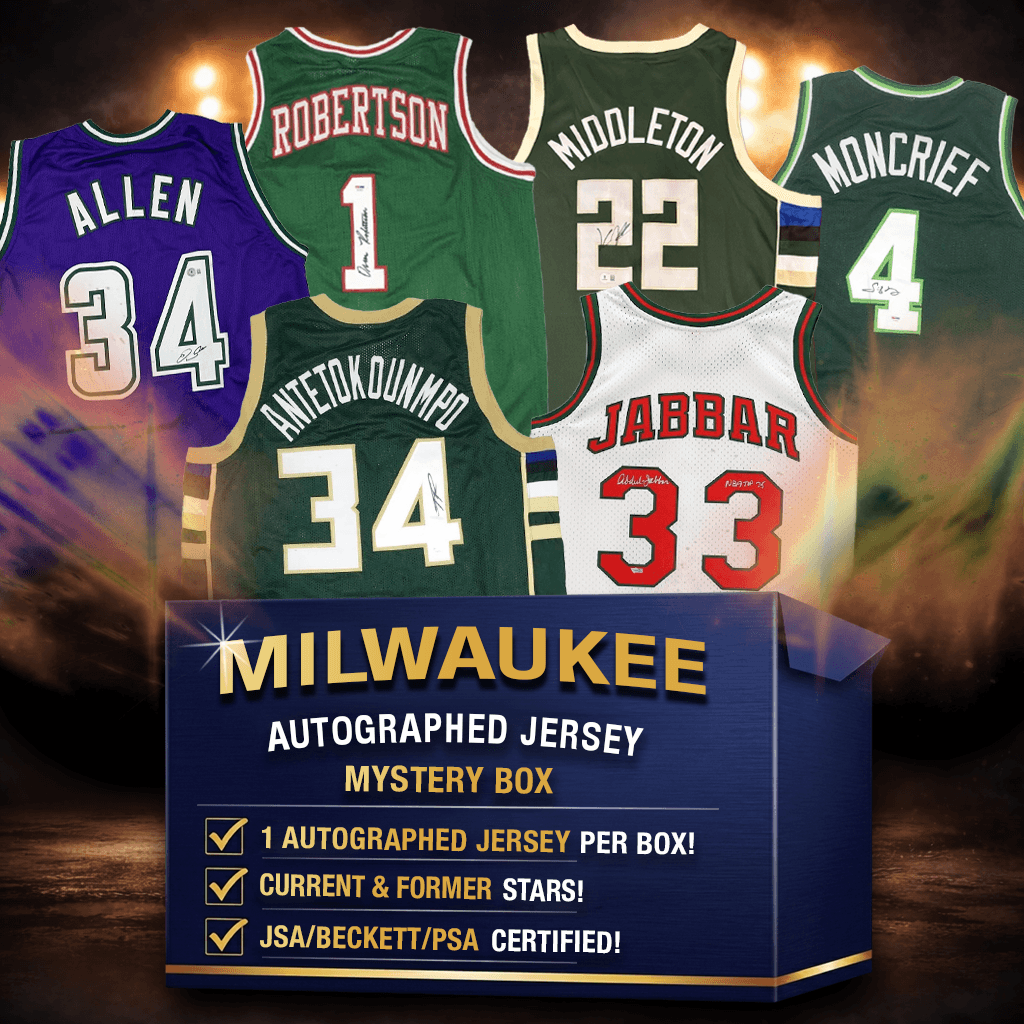Autographed/Signed Wilwaukee Basketball Jersey Mystery Box with PSA JSA or Beckett COA