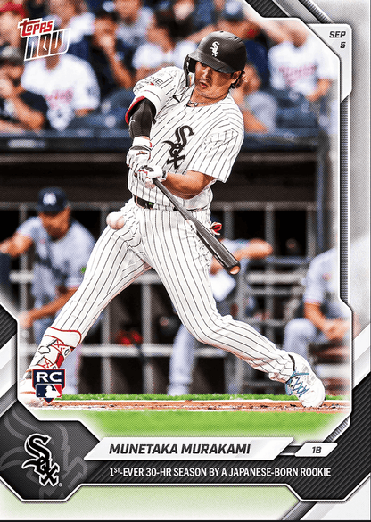 2026 Topps Now Munetaka Murakami #638 1st Ever 30 HR Season By a Japanese Born Rookie Chicago White Sox Rookie RC Baseball Card