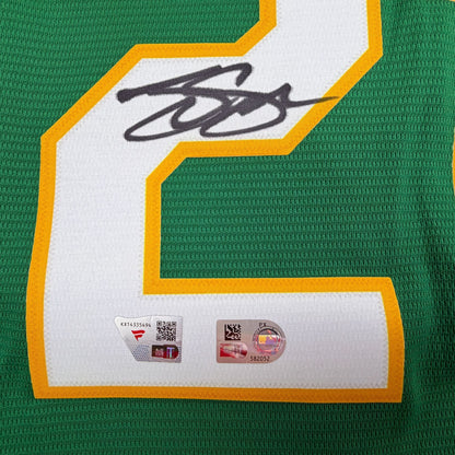 Autographed/Signed Tyler Soderstrom Athletics Green Authentic Baseball Jersey Fanatics & MLB COA