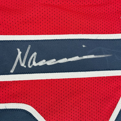 Autographed/Signed Nico Collins Houston Red Football Jersey JSA COA