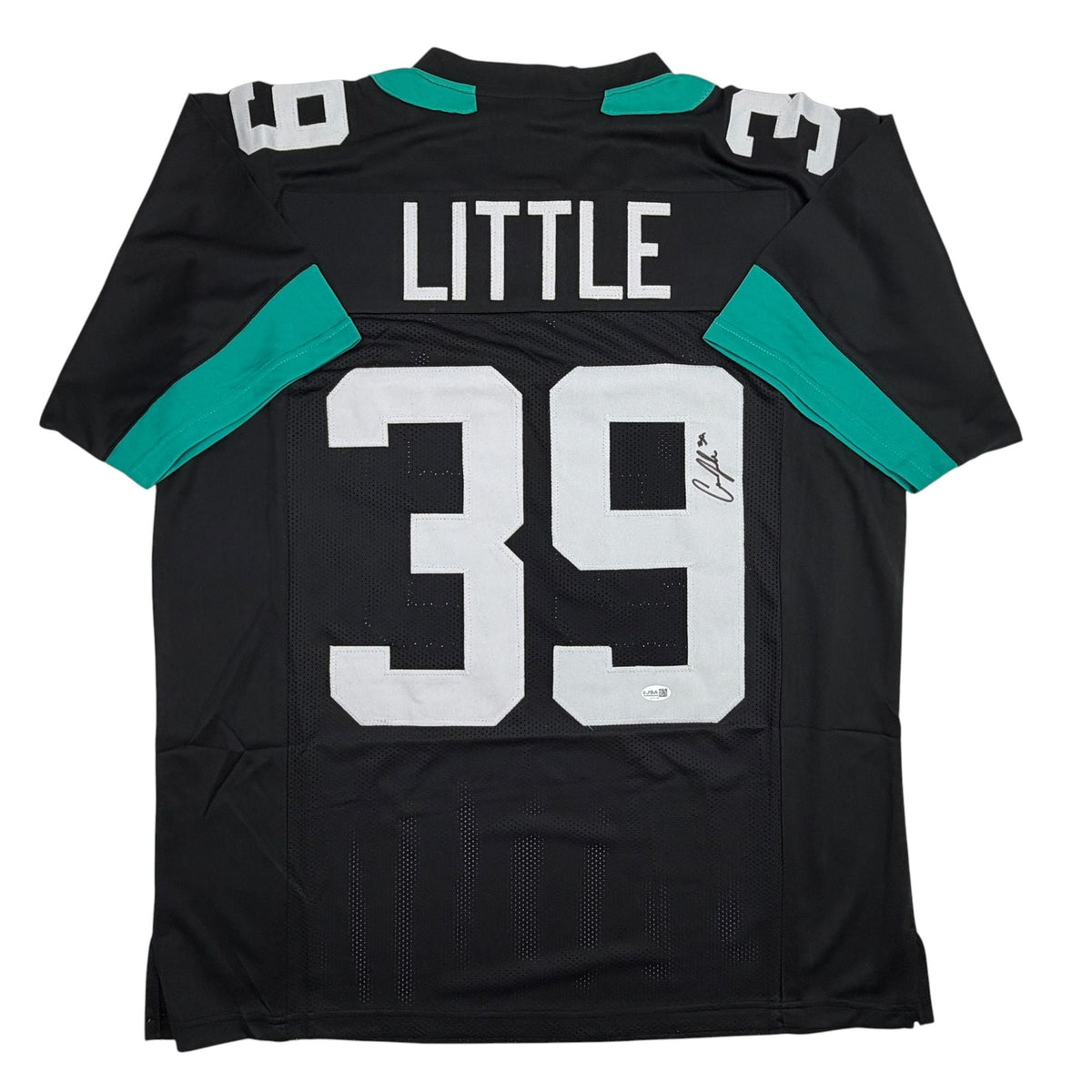 Autographed/Signed Cam Little Jacksonville Black Football Jersey JSA COA
