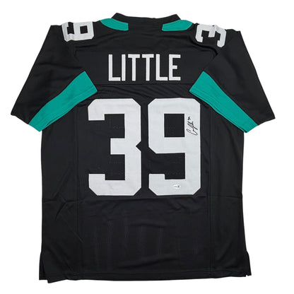 Autographed/Signed Cam Little Jacksonville Black Football Jersey JSA COA