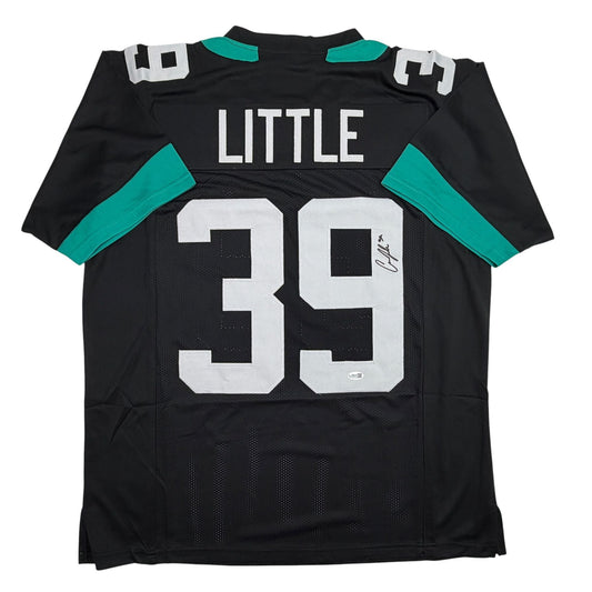 Autographed/Signed Cam Little Jacksonville Black Football Jersey JSA COA