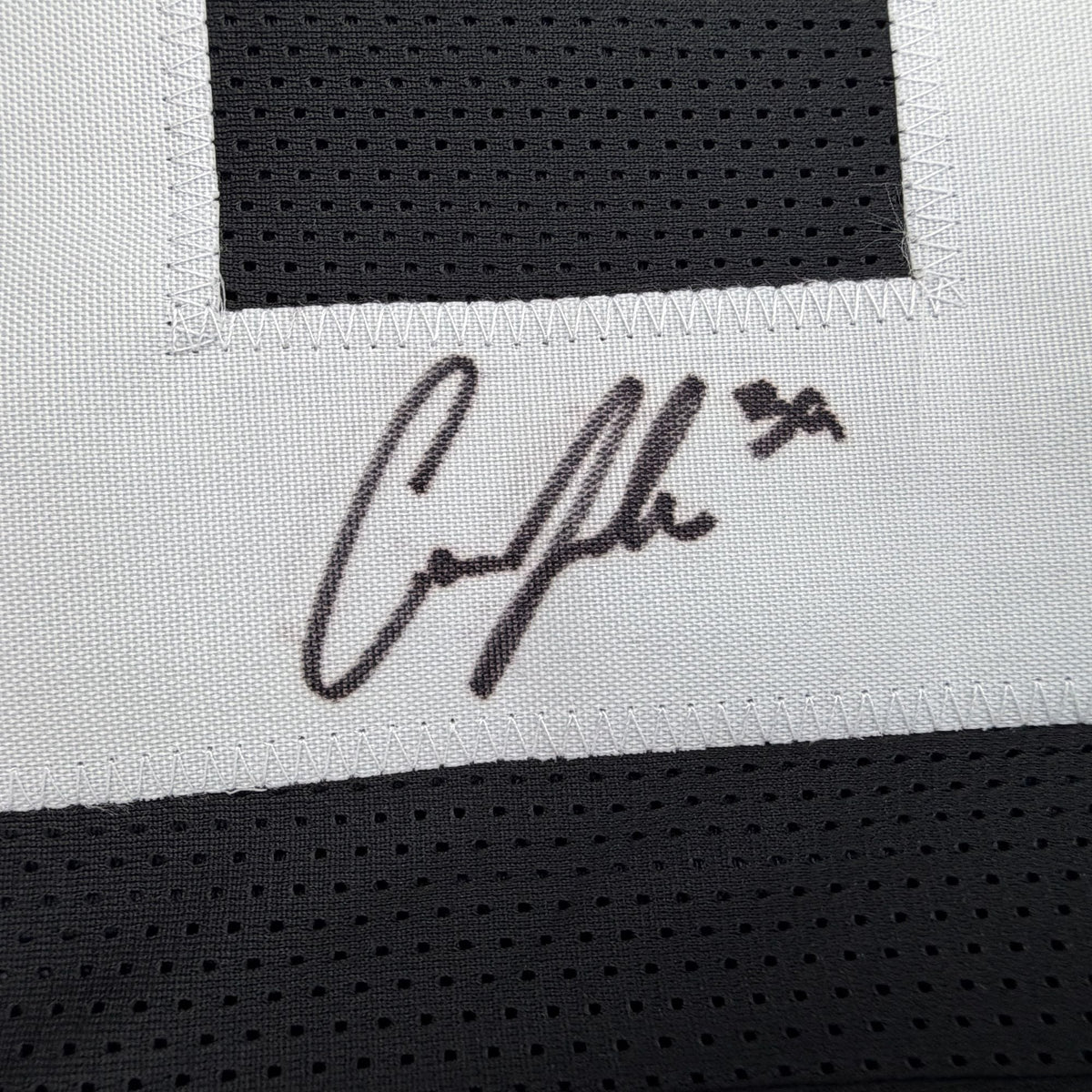 Autographed/Signed Cam Little Jacksonville Black Football Jersey JSA COA