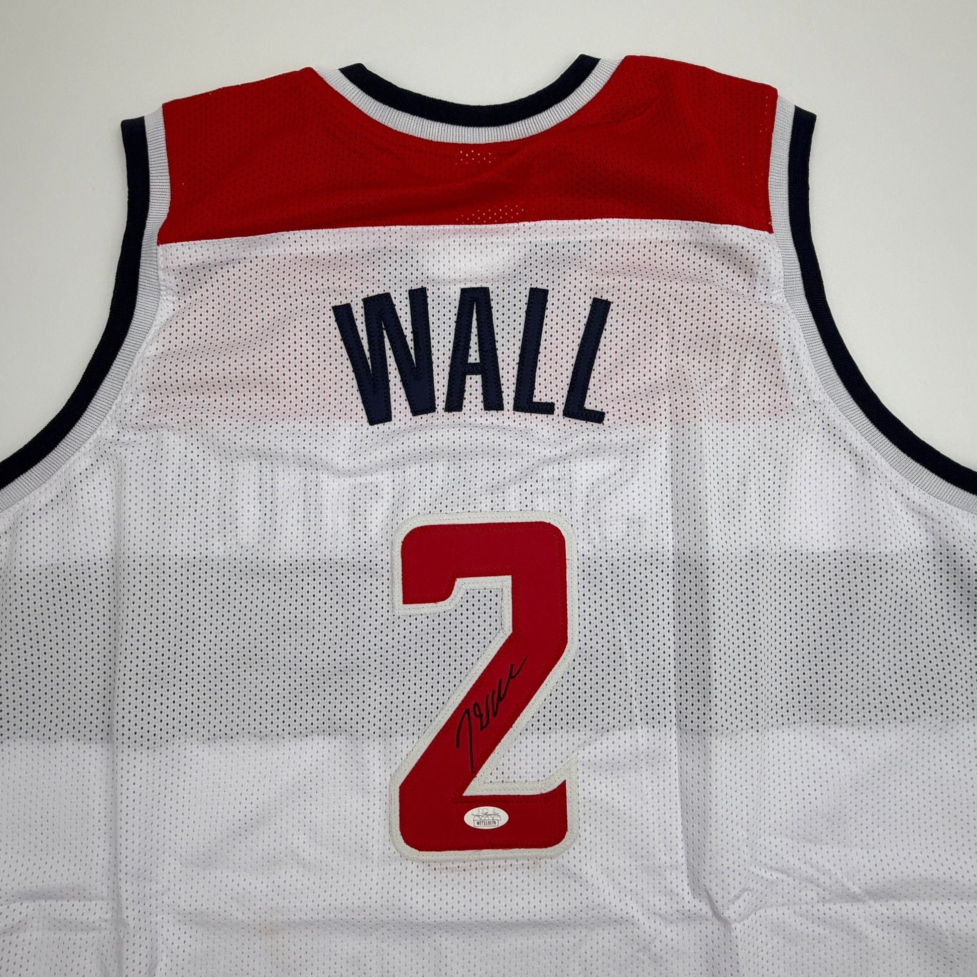 Autographed/Signed John Wall Washington White Basketball Jersey JSA COA