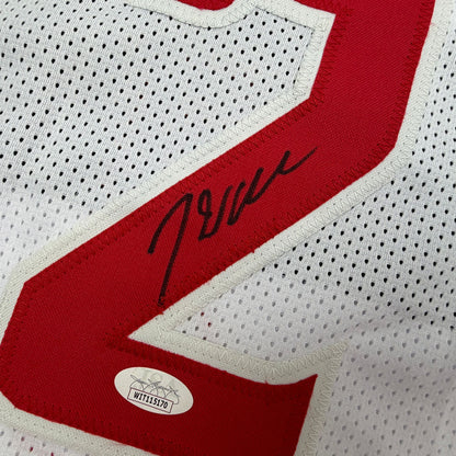 Autographed/Signed John Wall Washington White Basketball Jersey JSA COA