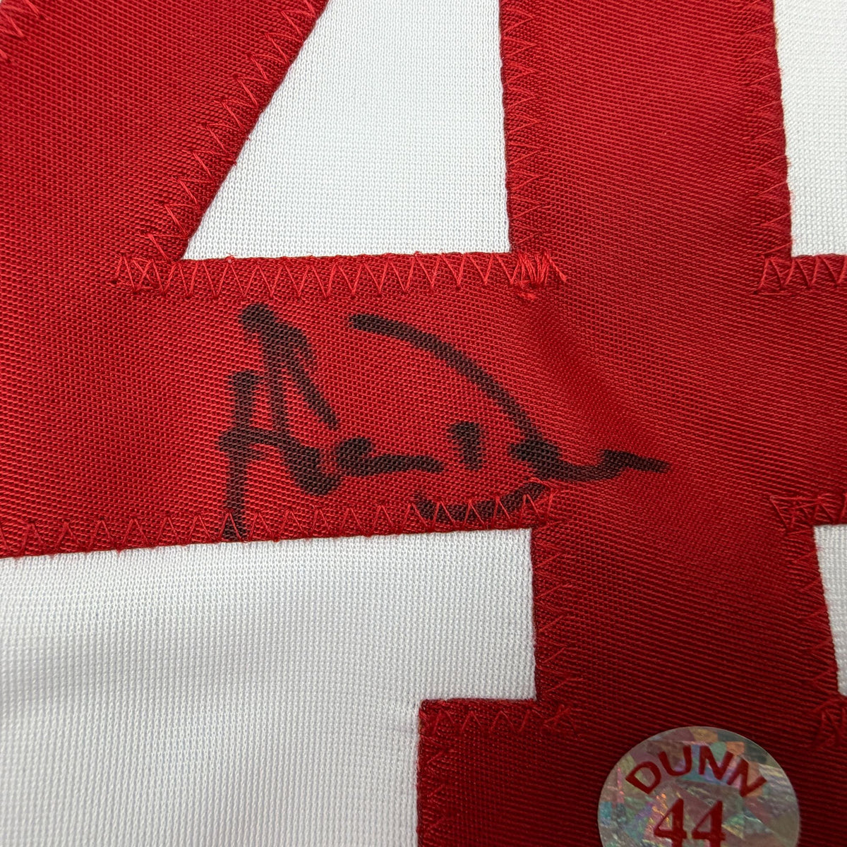 Autographed/Signed Adam Dunn Cincinnati White Baseball Jersey JSA COA