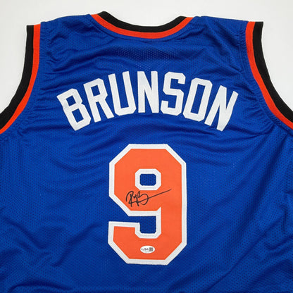 Autographed/Signed Rick Brunson New York Blue Basketball Jersey JSA COA