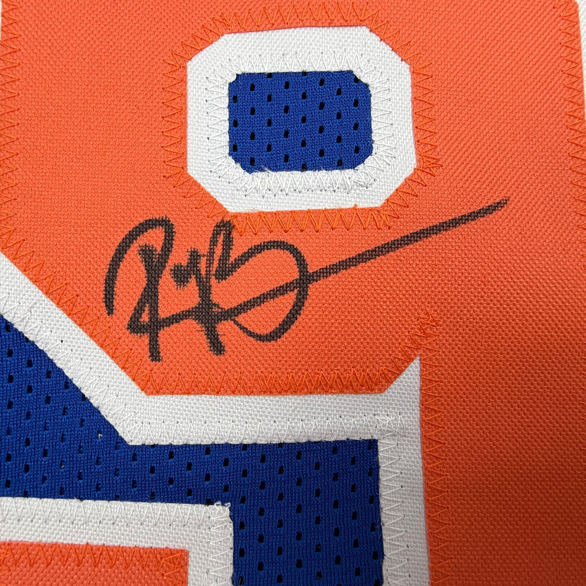 Autographed/Signed Rick Brunson New York Blue Basketball Jersey JSA COA