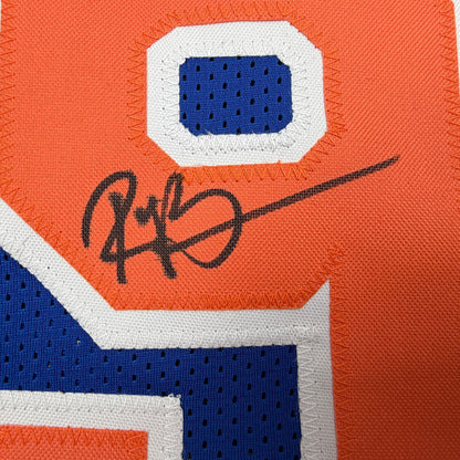 Autographed/Signed Rick Brunson New York Blue Basketball Jersey JSA COA
