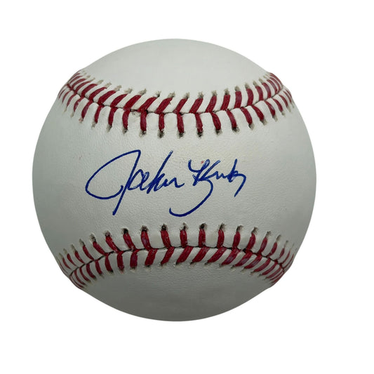 Autographed/Signed John Kruk Philly Rawlings Official Major League Baseball ROML Beckett BAS COA