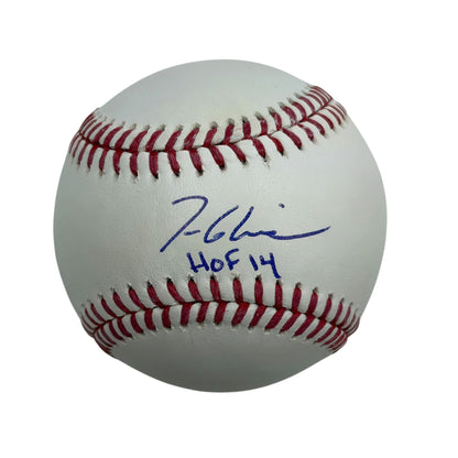 Autographed/Signed Tom Glavine HOF 14 Rawlings Official Major League ROML Baseball JSA COA