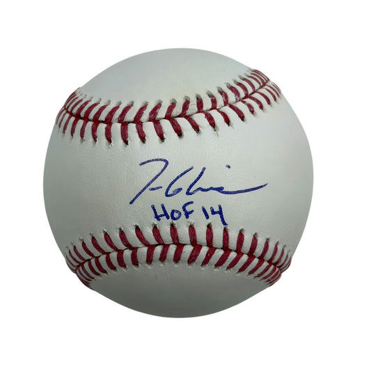 Autographed/Signed Tom Glavine HOF 14 Rawlings Official Major League ROML Baseball JSA COA