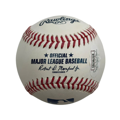 Autographed/Signed Tom Glavine HOF 14 Rawlings Official Major League ROML Baseball JSA COA