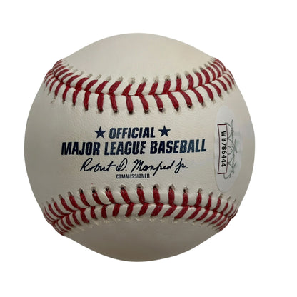 Autographed/Signed Tom Glavine HOF 14 Logo Rawlings Official Major League ROML Baseball JSA COA