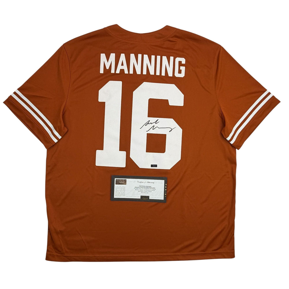 Autographed/Signed Arch Manning Texas Longhorns Orange Authentic College Football Jersey Panini COA