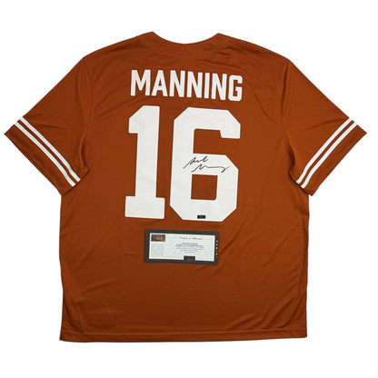 Autographed/Signed Arch Manning Texas Longhorns Orange Authentic College Football Jersey Panini COA