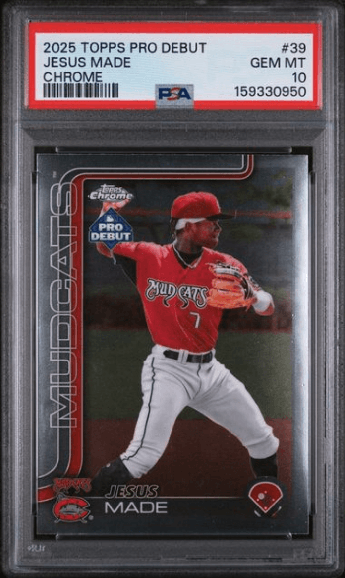 Graded 2025 Topps Pro Debut Jesus Made #39 Chrome Rookie RC Baseball Card PSA 10 Gem Mint