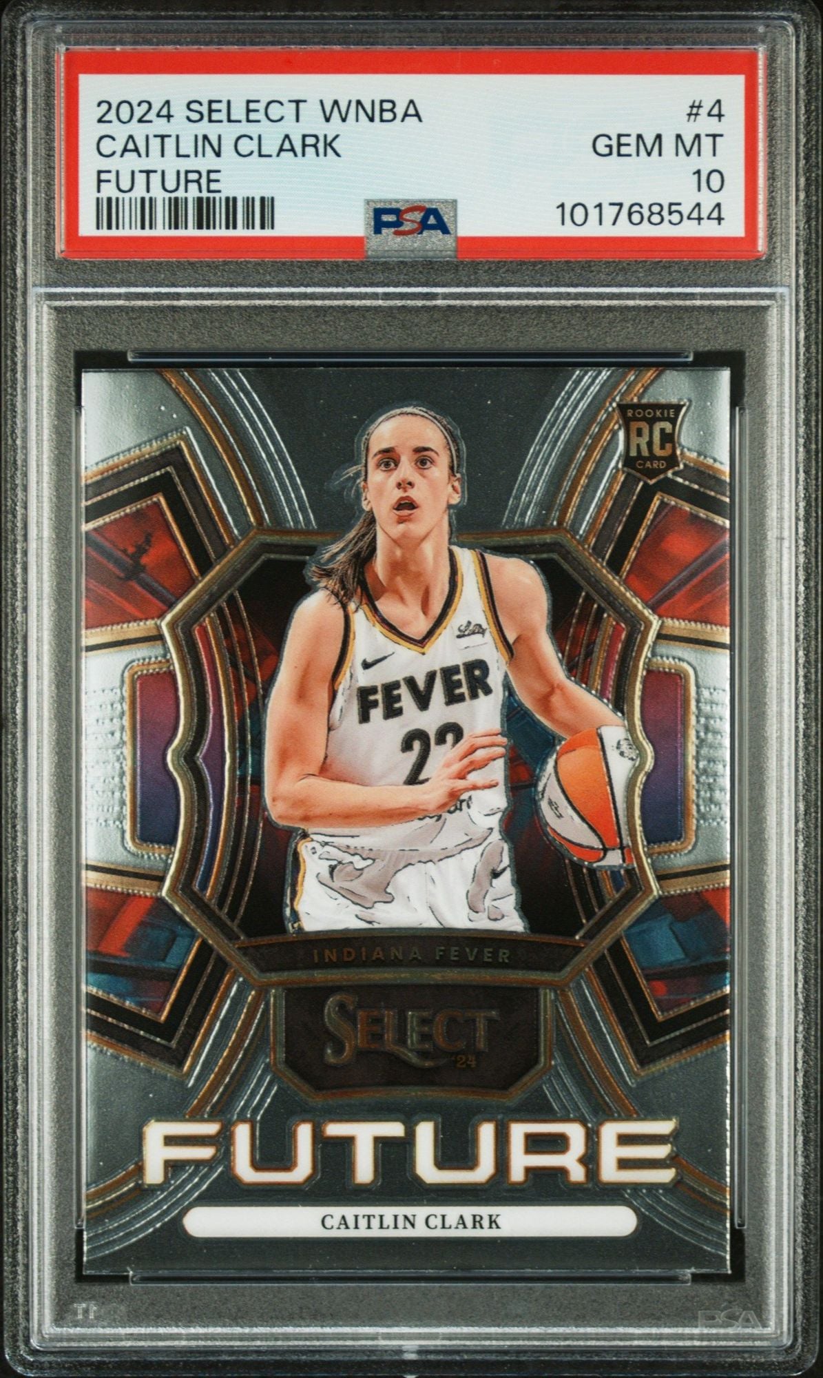 Graded 2024 Panini Select Caitlin Clark #4 Future Rookie RC Basketball Card PSA 10 Gem Mint