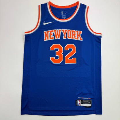 Autographed/Signed Karl-Anthony Towns New York Blue Basketball Jersey JSA COA