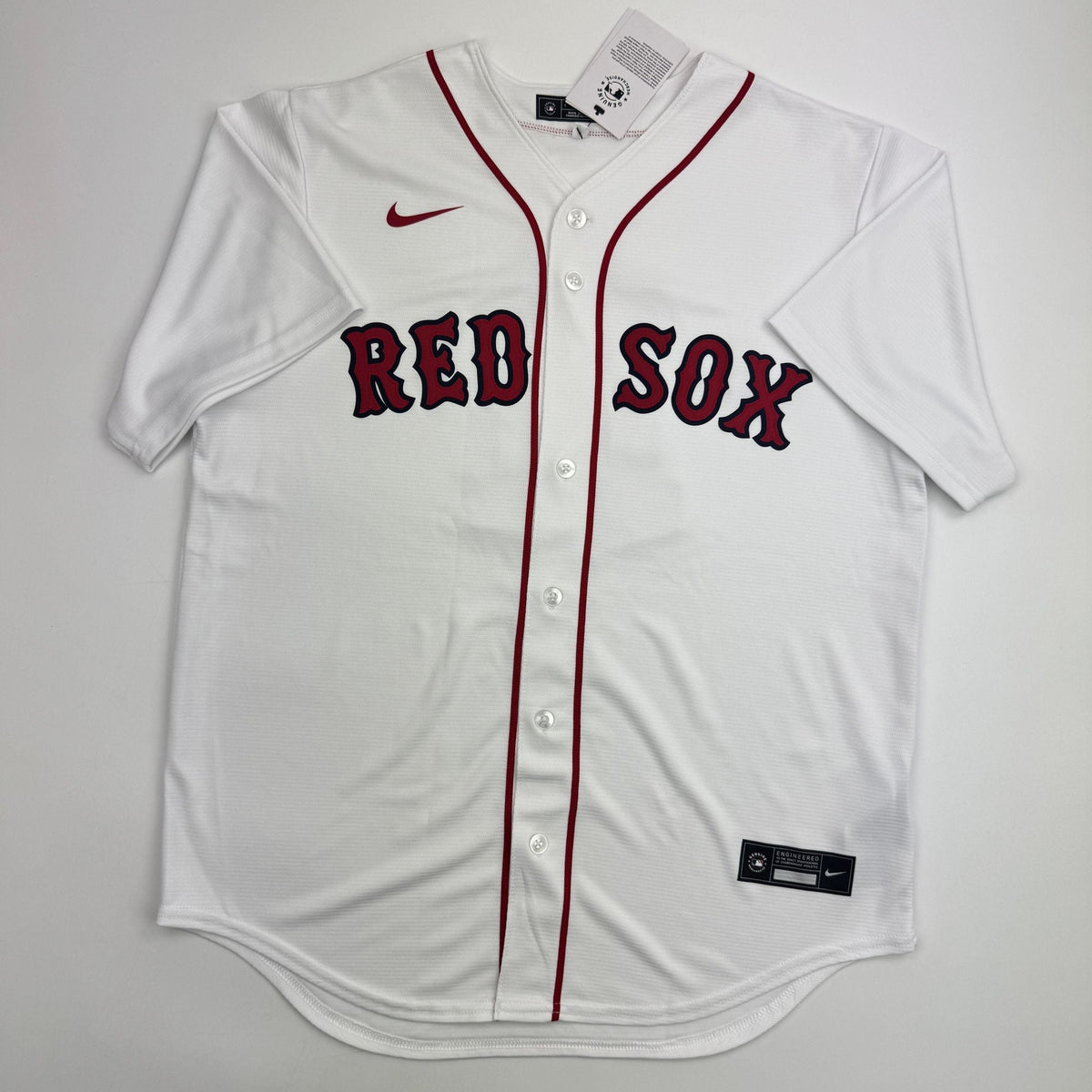 Autographed/Signed Marcelo Mayer Boston Red Sox White Authentic Baseball Jersey Fanatics & MLB COA