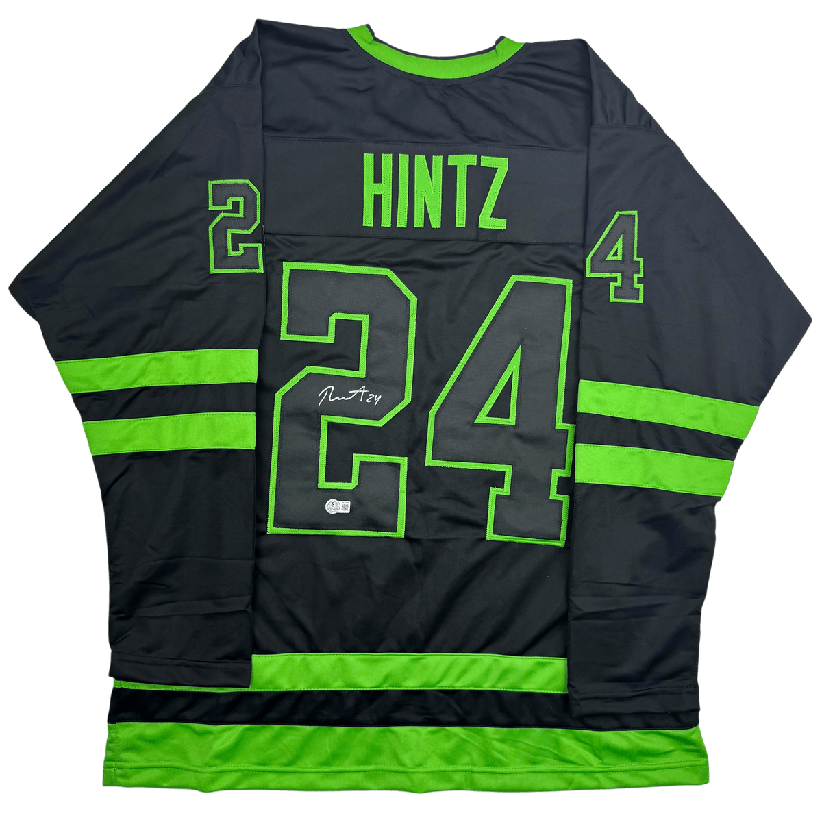 Autographed/Signed Roope Hintz Dallas Black Hockey Jersey Beckett BAS COA