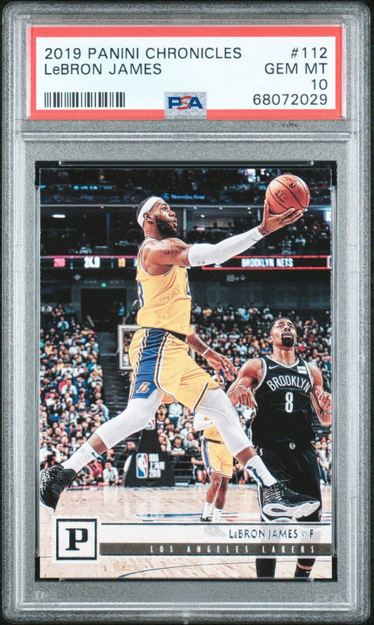 Graded 2019 Panini Chronicles LeBron James #112 Basketball Card PSA 10 Gem Mint