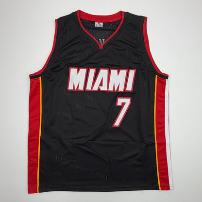 Autographed/Signed Giannis Antetokounmpo #7 Miami Heat Black Basketball Jersey JSA COA