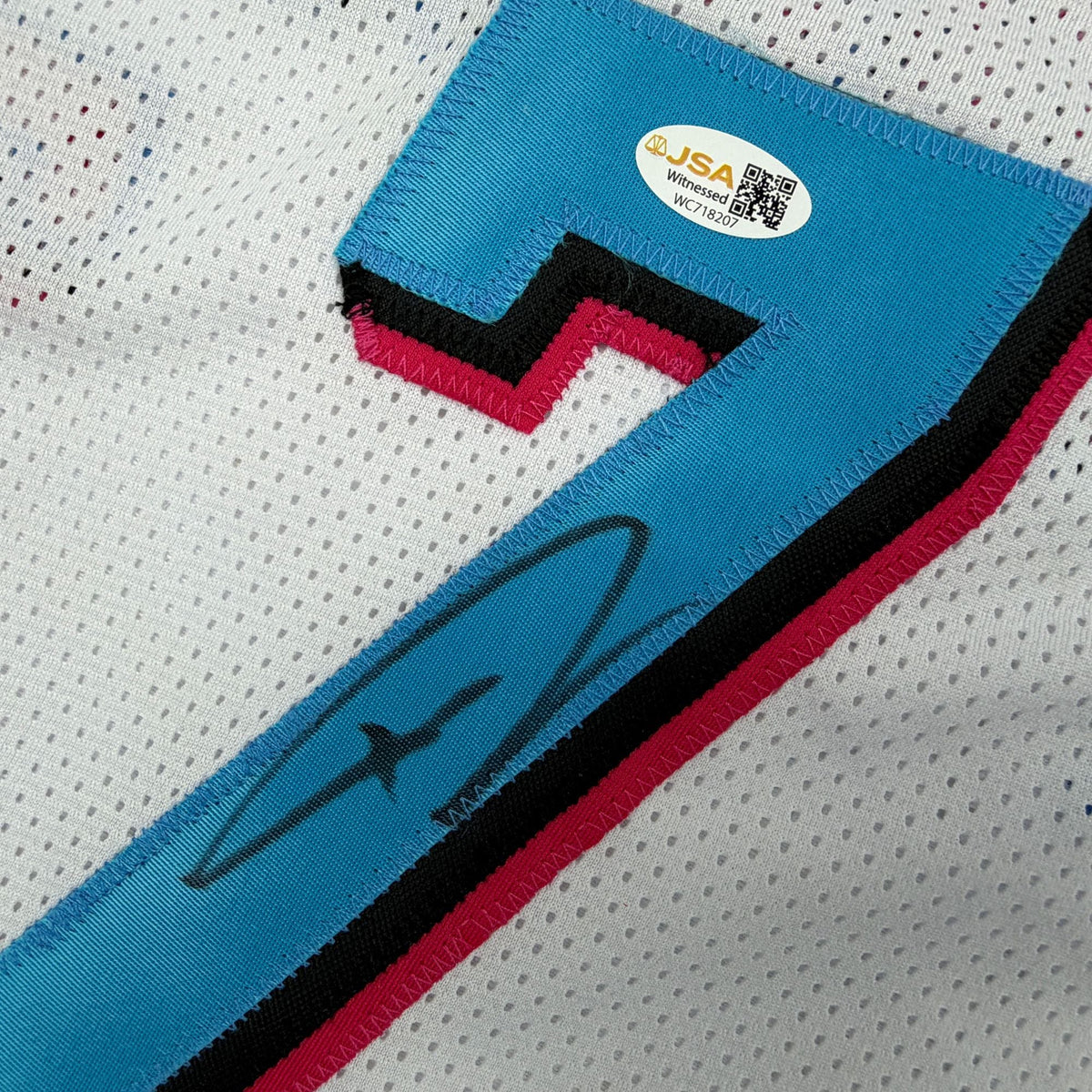 Autographed/Signed Giannis Antetokounmpo #7 Miami Heat White Vice City Basketball Jersey JSA COA