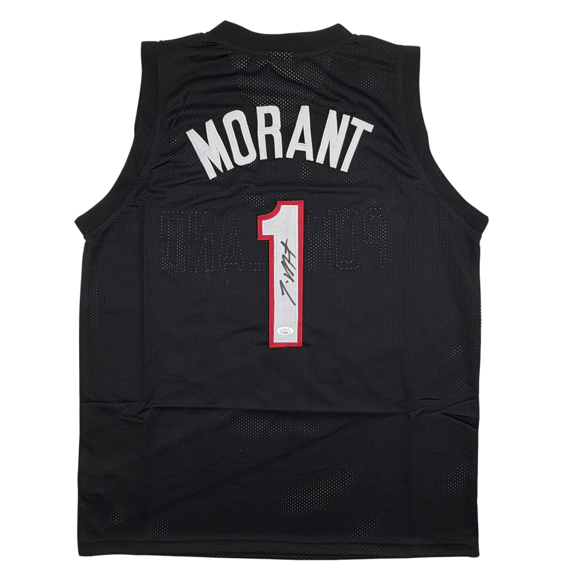 Autographed/Signed Ja Morant Portland Black Basketball Jersey JSA COA