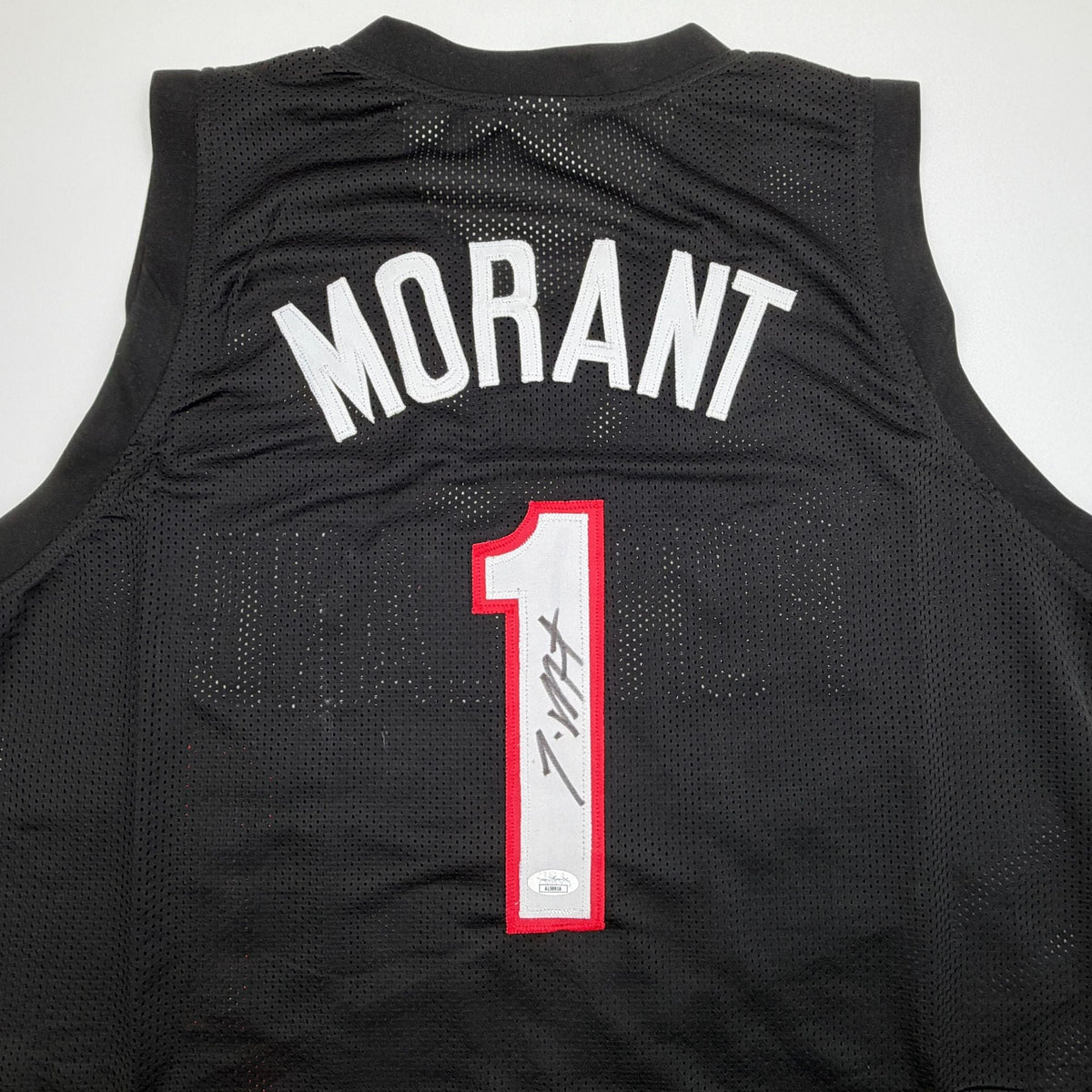 Autographed/Signed Ja Morant Portland Black Basketball Jersey JSA COA