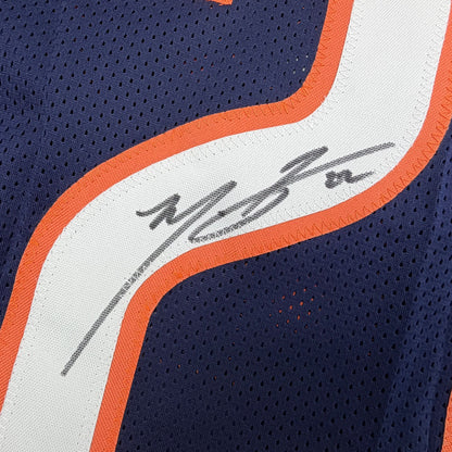 Autographed/Signed Matt Forte Chicago Blue Football Jersey Beckett BAS COA