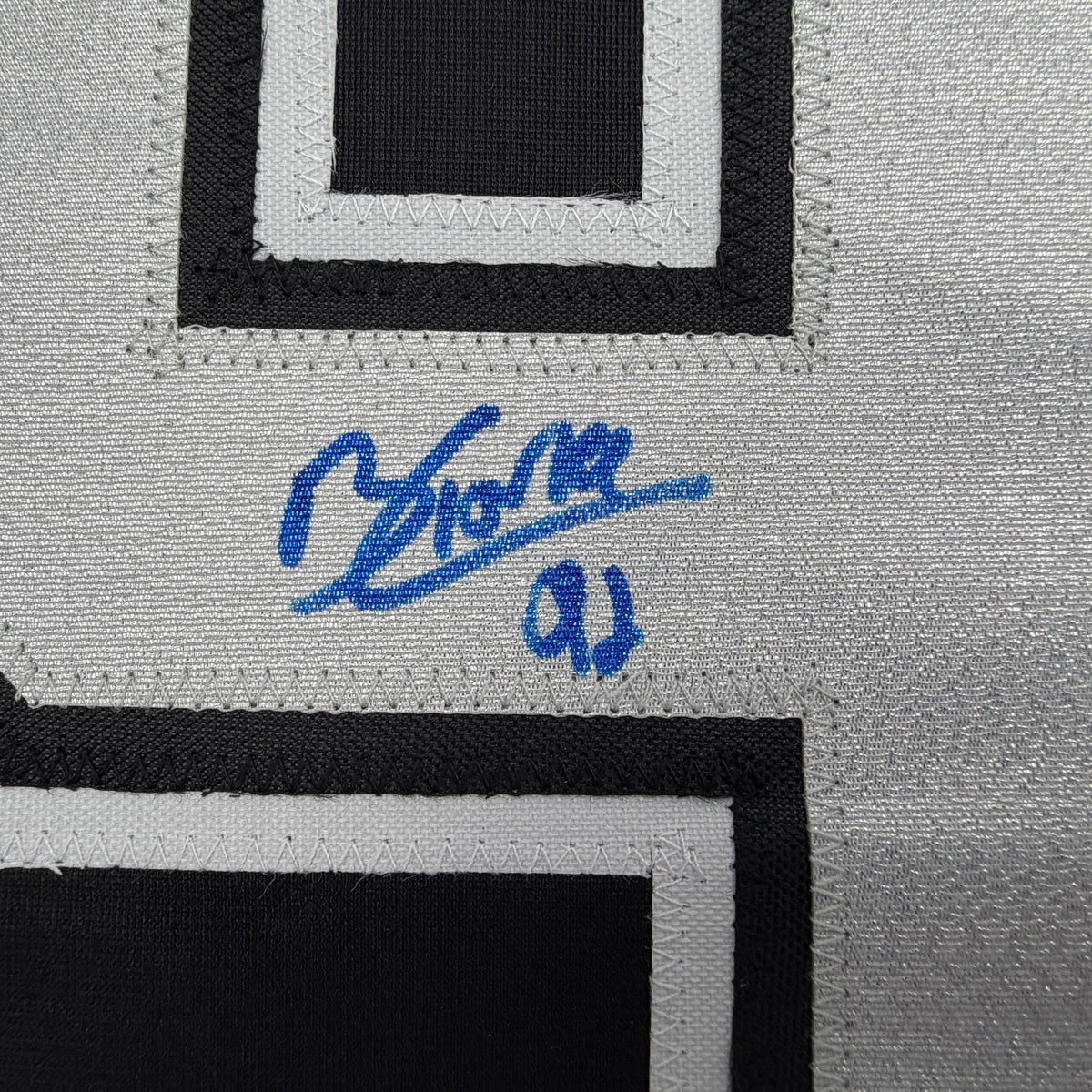 Autographed/Signed Brandt Clarke Los Angeles LA Black Hockey Jersey Beckett BAS COA