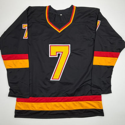 Autographed/Signed Cliff Ronning Vancouver Black Hockey Jersey Beckett BAS COA