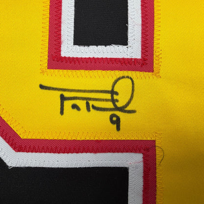 Autographed/Signed Tony Tanti Vancouver Black Hockey Jersey Beckett BAS COA