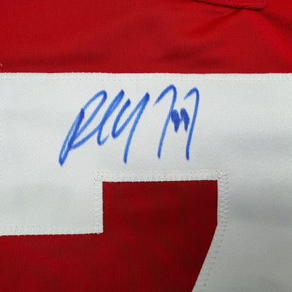 Autographed/Signed Paul Coffey Detroit Red Hockey Jersey Beckett BAS COA